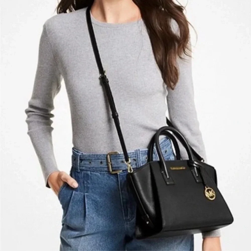 MICHAEL KORS Avril Small Leather Top-Zip Crossbody Satchel bag - Picture 6 of 8